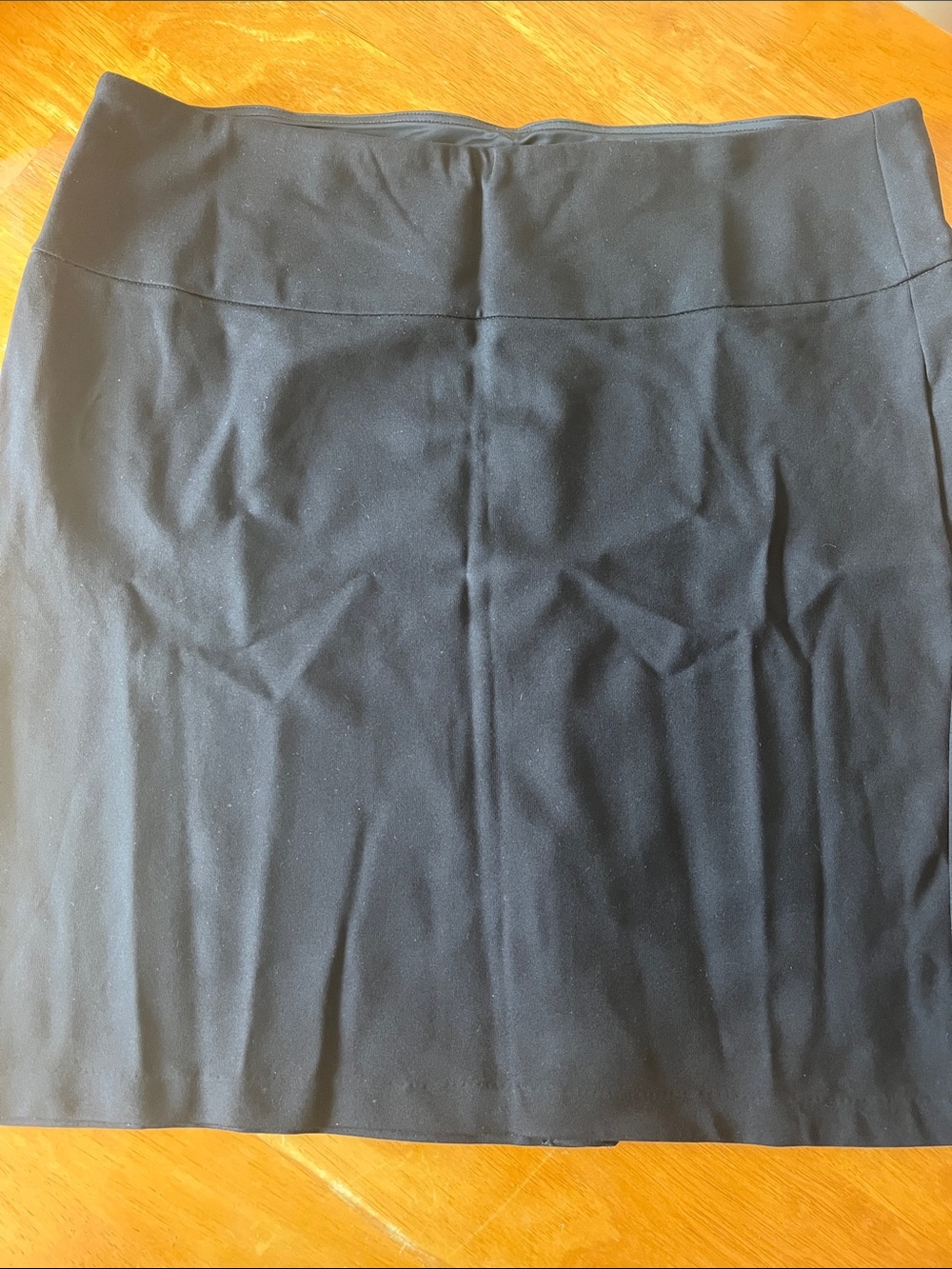 Black Straight Mini Skirt
